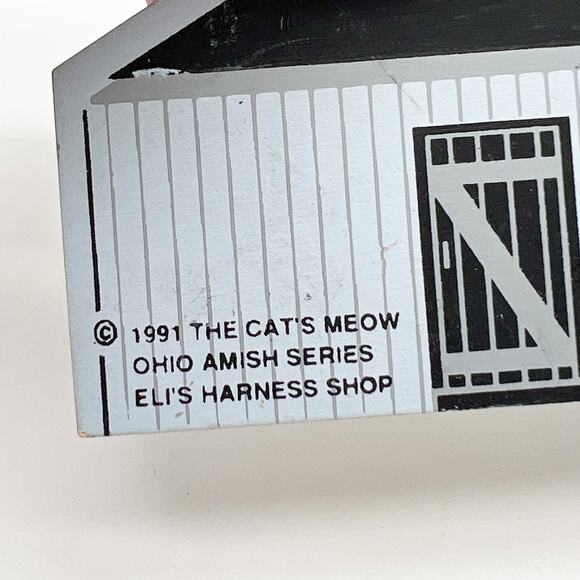 Vintage 1991 The Cat's Meow Eli's Harness Shop Ohio Amish Series - Picture 4 of 6